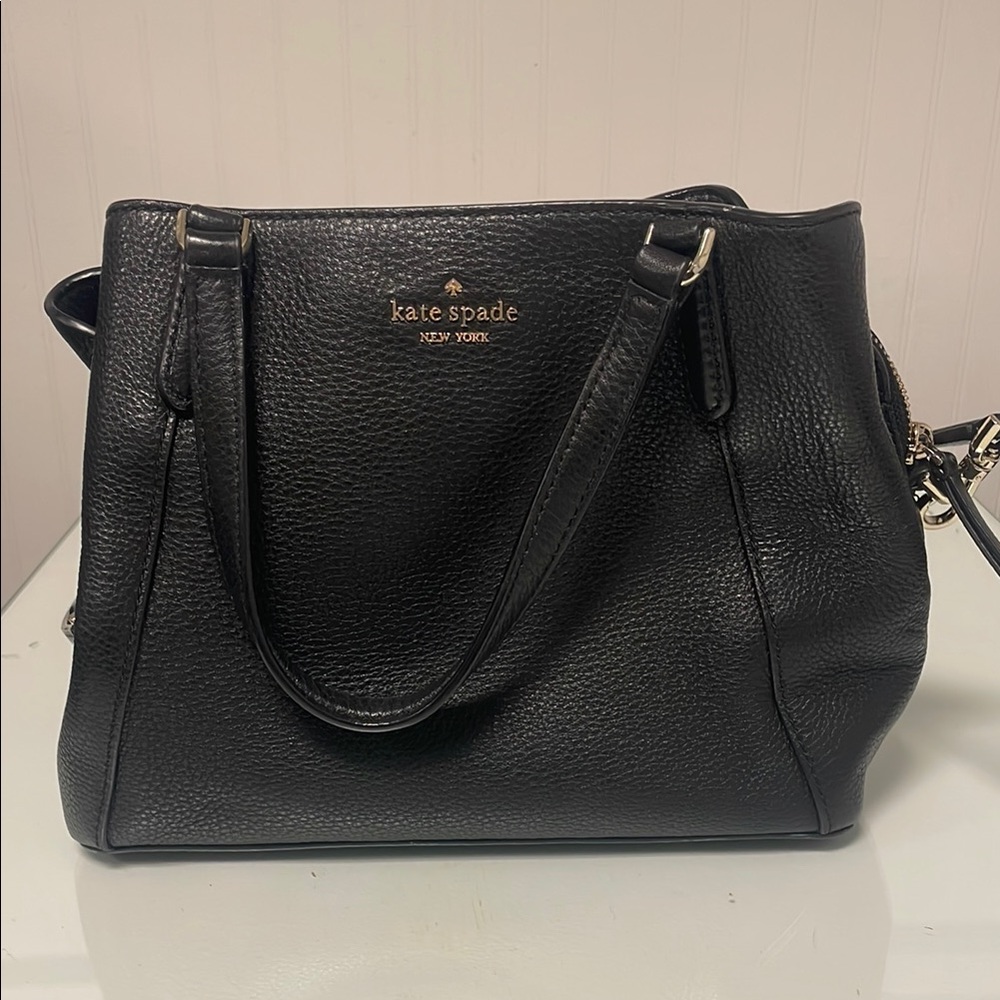 Kate Spade Black Shoulder Bag with Gold Hardware